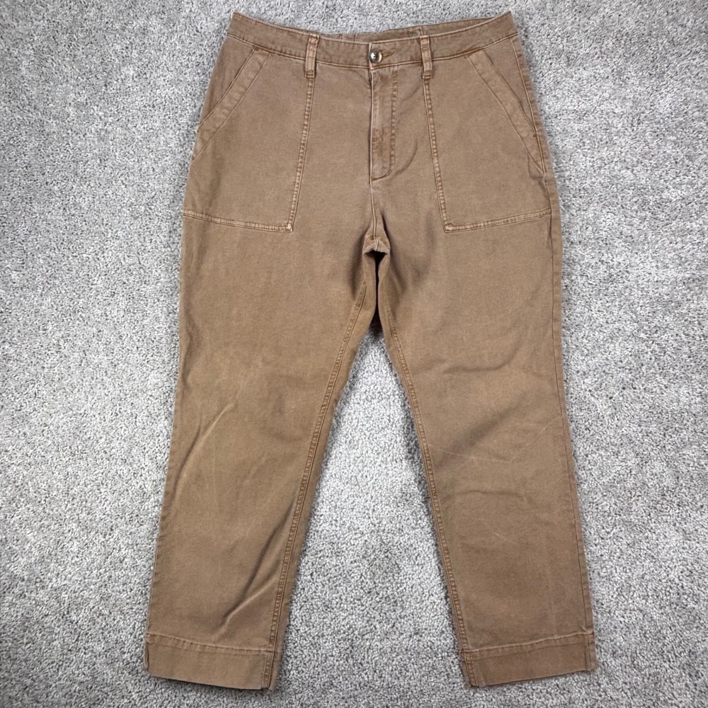 Old Navy Womens Brown High Rise Buckle Back Carpenter Utility Pants Size 12